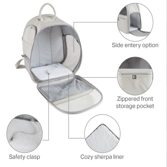 Friends Forever Tan Backpack Pet Carrier For Small Pets 25 Pounds & Under - Picture 3 of 16